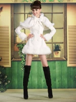 Phiên bản Hàn Quốc của áo khoác nữ công chúa nước ngoài ngọt ngào Áo choàng mỏng dài áo choàng đôi ngực áo khoác len - Áo Hàn Quốc áo choang dạ đẹp