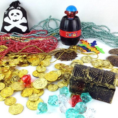 taobao agent Pirates of the Caribbean, props, jewelry, coins, toy, set