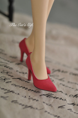 taobao agent 【C.L.S.】 1/3bjd-SD16/DD/DDDDDY OL Wind high-heeled high-heeled shoes satin red PU red