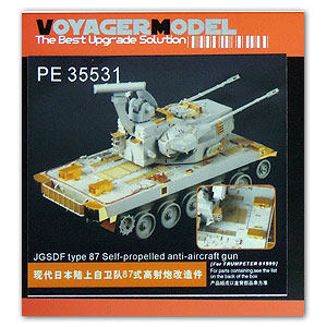 WAOYA PE35531 87 35mm Self -PROPELLED HIGH GN AIR Defens System Upgrade and Transformation of Metal Etching Kit