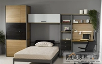 Следите за учебной группой для хранения спальни элвиса в стиле стальной деревянной мебели, кровать, столовый гардероб ASW1002