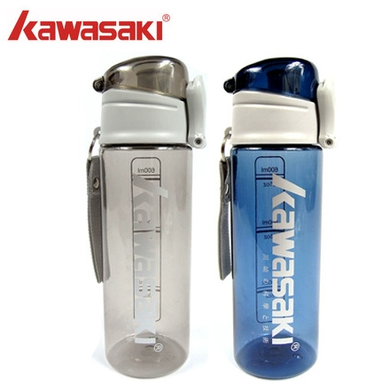 Chính hãng Kawasaki thể thao chai thể thao Cup cầu lông Cup không gian di động Cup 600ML Leakproof bình nhựa đựng nước uống