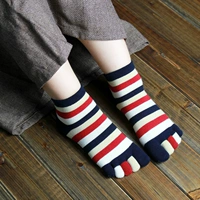 Mùa xuân và mùa hè flip-flops năm ngón tay vớ của phụ nữ cotton toe socks cotton ngắn ống thở thoải mái phụ nữ cá tính của vớ tất trắng