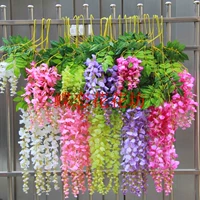 Mô phỏng Chuỗi hoa Wisteria Mây treo tường Đám cưới Hoa Douban Chuỗi mây Trang trí Arabis Làm vườn Hoa Trồng cây xanh Iris Hoa - Hoa nhân tạo / Cây / Trái cây cây giả