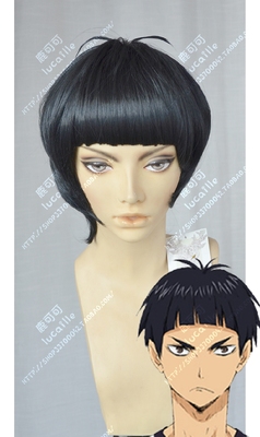 taobao agent Volleyball black bangs, wig, cosplay