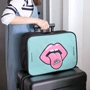 Hàn quốc dễ thương phim hoạt hình du lịch xách tay lưu trữ bag nội trú túi hành lý lớn quần áo xe đẩy trường hợp hoàn thiện gói vali samsonite