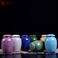 Ice nứt nồi chè gốm màu tím bộ cát Kung Fu tea set đặc biệt Pu'er Tie Guanyin kín lon BIỂU TƯỢNG tùy chỉnh