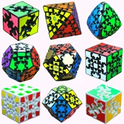 Màu xanh hình thứ hai và thứ ba kim tự tháp Scorpion năm ma thuật chuyên nghiệp cạnh tranh không thường xuyên bánh Rubik Cube đồ chơi thông minh