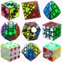 Màu xanh hình thứ hai và thứ ba kim tự tháp Scorpion năm ma thuật chuyên nghiệp cạnh tranh không thường xuyên bánh Rubik Cube đồ chơi thông minh do choi thong minh