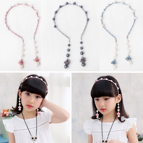 Cô gái Hàn Quốc ngọt ngào hoa tai giả headband ngọc trai tua rua headband headband tóc clip trẻ em phụ kiện tóc - Phụ kiện tóc