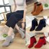 Hàn quốc phiên bản của 2017 mùa thu mới nhọn gót dày khởi động trẻ em của bow với casual ankle boots thời trang hoang dã giày của phụ nữ Giày ống