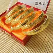 Yi nam giới và phụ nữ tinh khiết brass bracelet đồng nguyên chất vòng đeo tay đồng vòng đeo tay đầu tròn brass bracelet handmade dày