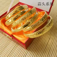 Yi nam giới và phụ nữ tinh khiết brass bracelet đồng nguyên chất vòng đeo tay đồng vòng đeo tay đầu tròn brass bracelet handmade dày vòng tay tinh lâm