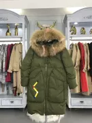 Thương hiệu chống mùa giải phóng mặt bằng xuống áo khoác nữ phần dài Hàn Quốc 2018 mới lỏng siêu lớn cổ áo lông dày áo triều