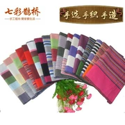 Tất cả các bông cũ vải thô gối khăn bông mồ hôi thấm mùa hè thoáng khí sọc gối khăn dày màu đỏ có thể được tùy chỉnh