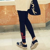 Mùa xuân và mùa thu Phụ nữ Hàn Quốc phần mỏng chất béo MM kích thước lớn quần legging mỏng màu đen bên ngoài mặc quần tây quần ống rộng nữ