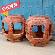 Miến điện hoa phong cách Trung Quốc 45 cm trống phân gỗ cũ ngồi cổ điển class rosewood gỗ rắn rosewood phân thấp