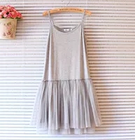 Летнее кружевное платье-комбинация, юбка, платье без рукавов, в корейском стиле