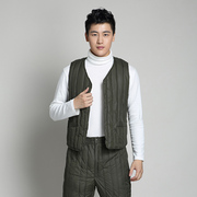 2016 người đàn ông của bông mùa đông phù hợp với lót vest nam cotton vest quần hai bộ của gần-phù hợp daddy