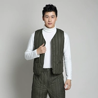 2016 người đàn ông của bông mùa đông phù hợp với lót vest nam cotton vest quần hai bộ của gần-phù hợp daddy áo cotton