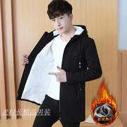 Mùa thu và mùa đông dài vest nam xuống bông vest thanh niên Hàn Quốc bông vest vest mỏng vest thủy triều trùm đầu áo khoác