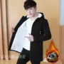Mùa thu và mùa đông dài vest nam xuống bông vest thanh niên Hàn Quốc bông vest vest mỏng vest thủy triều trùm đầu áo khoác áo da nam