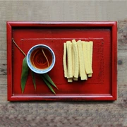 Keika phong cách Nhật Bản và gió dao kéo vuông bên trong đính tấm gỗ snack trái cây khay trà đám cưới quà tặng lễ hội