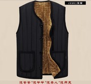 New boutique trung và cũ tuổi vest cha cộng với nhung dày ấm bông vest ông già vest nam vest 6