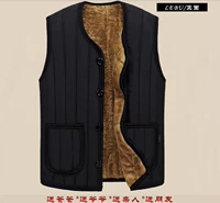 New boutique trung và cũ tuổi vest cha cộng với nhung dày ấm bông vest ông già vest nam vest 6 áo giữ nhiệt nam