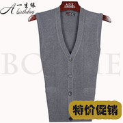 Đặc biệt cung cấp trung và tuổi già len vest vest nam tuổi không tay đan cardigan cha ông mùa xuân và mùa thu mỏng vest