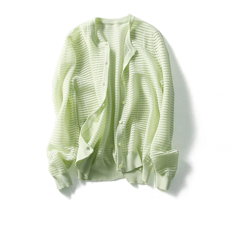 Beili Garden có thể chống nắng vào mùa hè! Ba chiều pit dải cố định dệt 4 màu cơ bản đan áo len 18 đầu mùa thu