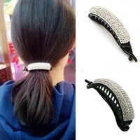 Hàn quốc đồ trang sức đầu đầy đủ rhinestone dài tóc chuck tóc twist clip Hàn Quốc phiên bản của đuôi ngựa khóa chuối clip lớn bắt clip tóc phụ kiện phụ kiện tóc cô dâu