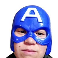 Captain America Mask Cosplay Mask Toy A Hero Head Cover Nửa mặt nạ Hiệu suất Cung cấp Keo mềm - Sản phẩm Đảng / Magic / Hiệu suất 	đồ hóa trang người nhện