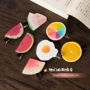 Handmade DIY Acrylic Hair Clip Fruit Side Clip Cô gái mềm mại Phong cách Harajuku Phụ kiện tóc Nhật Bản Mũ cá miệng Clip Omelette - Phụ kiện tóc dây buộc tóc hoa cúc