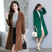 Châu Âu và Hoa Kỳ 2017 mùa thu và mùa đông Áo khoác len nữ mới dài nữ phiên bản Hàn Quốc của áo khoác len rộng cỡ lớn - Trung bình và dài Coat