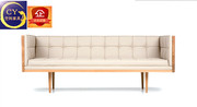 Bắc âu cổ điển sofa thiết kế đồ nội thất sofa hộp khách sạn phòng khách thương mại vải da đa chỗ ngồi sofa