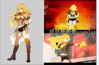 taobao agent Cosplay anime four -color battle/red and white black yellow rwby Yang Xiaolong YELLOW uniform free postal customization