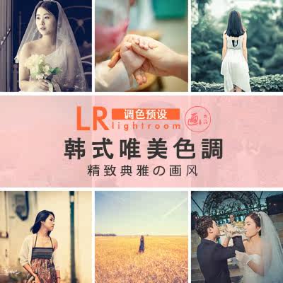 韩式摄影唯美色调/LR预设21款/婚纱写真婚礼跟拍后期调色2017首发-天天素材网