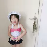Летний милый купальник с бантиком для девочек, эффект подтяжки