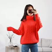 1,54 kg I & 25 áo khoác dài tay cổ cao màu rắn hàng rào mới mùa thu và mùa đông Hàn Quốc của áo len đáy hoang dã