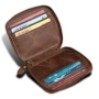 Thời trang lớp đầu tiên thẻ da túi đa chức năng purse wallet ladies wallet chống thẻ RFID gói dây kéo bộ thẻ leonardo ví