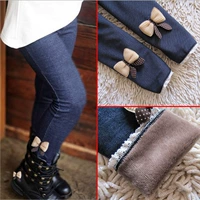 4 bé gái 9 quần áo mùa đông 10 quần legging chống denim 5 tuổi nữ trẻ em mùa đông 6 bé gái nhỏ 7 quần nhung dày quần sooc bò bé gái