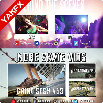 FCPX插件ProTube Outro社交网络视频订阅宣传定版模板30个-天天素材网