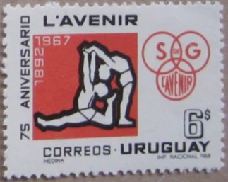 Уругвай 1969 Лавиньер Спортивный клуб 75-летняя гимнастика спортсменов, Huizhi 1