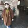 Áo khoác mùa đông mới cho bé gái Hàn Quốc xu hướng thời trang 2018 bé gái trong phần dài áo khoác dày lên áo khoác trẻ em