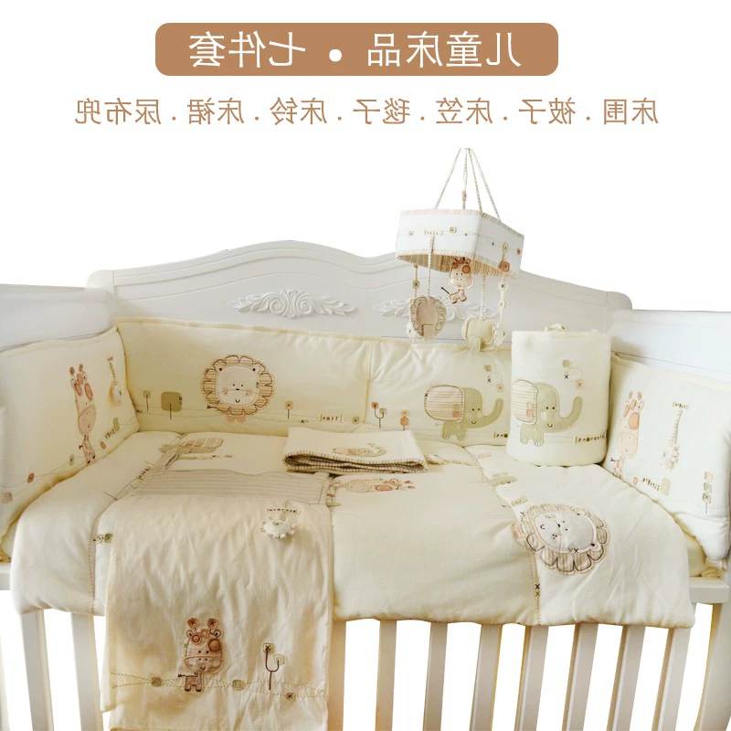 Nhật Bản mua bộ chăn ga gối cho bé chăn bông màu hữu cơ cho trẻ em Bộ đồ giường trẻ em mùa thu và mùa đông khoảng bảy - Túi ngủ / Mat / Gối / Ded stuff