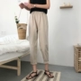 Mùa hè của phụ nữ Hàn Quốc phiên bản của lỏng màu rắn đàn hồi eo cà rốt quần harem quần eo cao là mỏng chín quần quần âu thủy triều quan dai nu dep