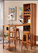 Nước Mỹ gỗ rắn thanh nhỏ chống tường đồ nội thất thanh cao bàn một bảng phân vùng tủ rượu vang trắng tủ rượu gỗ sồi tùy chỉnh - Bộ đồ nội thất