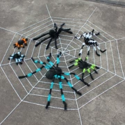 Lin Fang Halloween đạo cụ trang trí lễ hội ma cung cấp vải nhện 1,5 m 3 m mạng nhện đen trắng - Sản phẩm Đảng / Magic / Hiệu suất