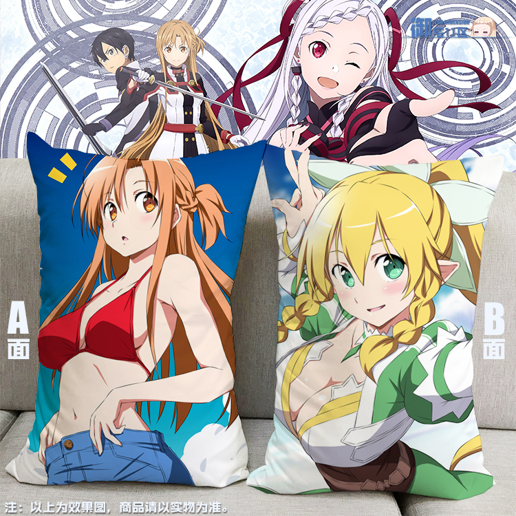 Anime Sword Art Online SAO Dakimakura Bed Cushion Pillow Cover Case 35*55cm 01